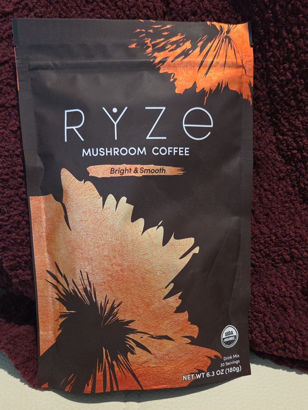Bright & Smooth Mushroom Coffee - Black with Copper Accents